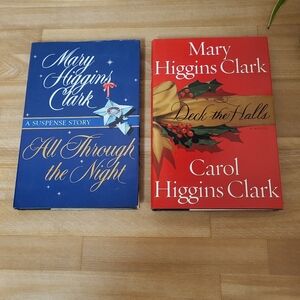 Mary Higgins Clark 2 Christmas  Murder Mystery Hardcover Books